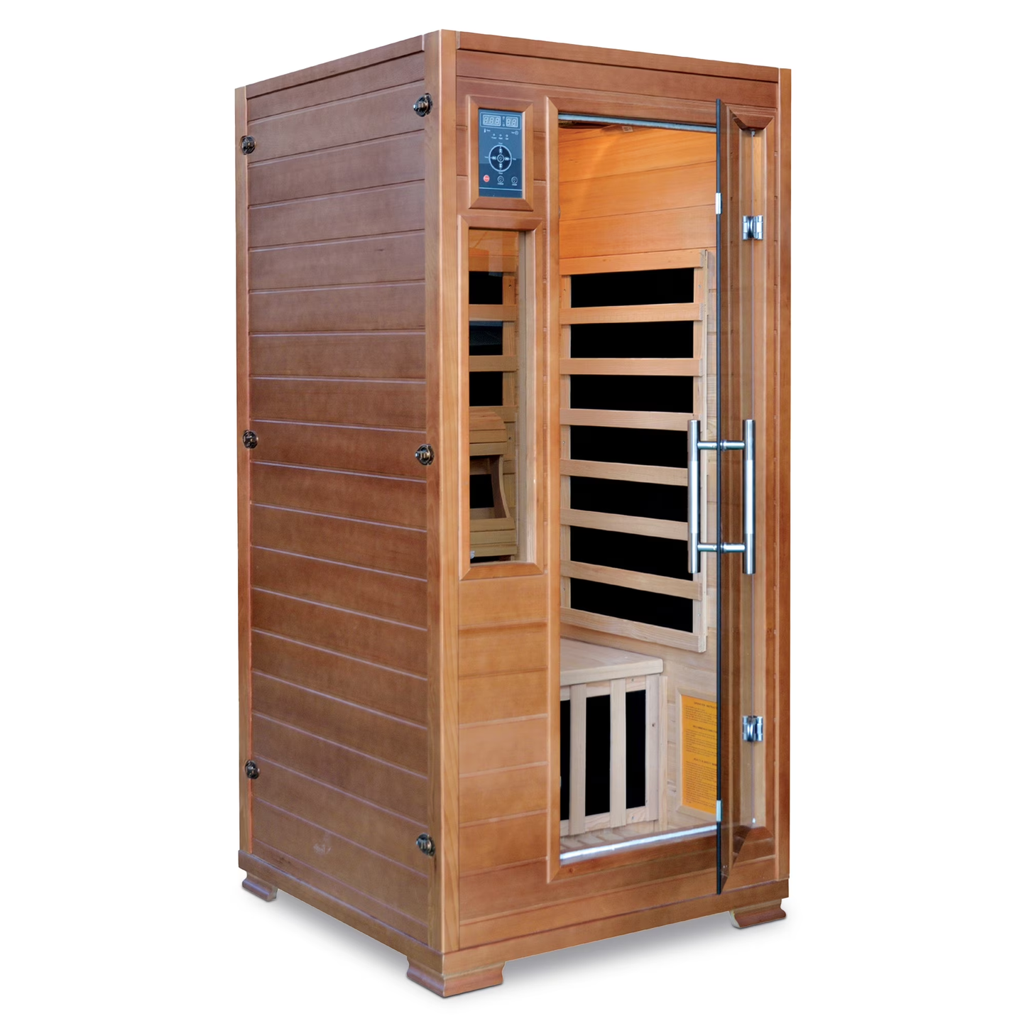 HeatWave Majestic Luxury 1–2 Person FAR Infrared Sauna | Canadian Hemlock | 5 Carbon Heaters