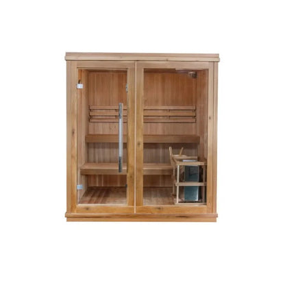 Charleston 4 Person Indoor Traditional Sauna Double Bench