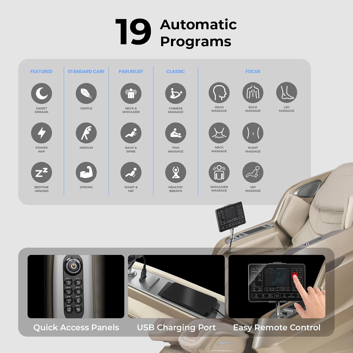 4D Achilles L 360 Rotating Footrest L Full Body Massage Chair L Zero Gravity L 360 Kenading Calfrest L Lumbar Heating L Touchscreen Controller L Auto Body Scan L Bluetooth Speaker (Black)