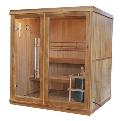 Charleston 4 Person Indoor Traditional Sauna Double Bench
