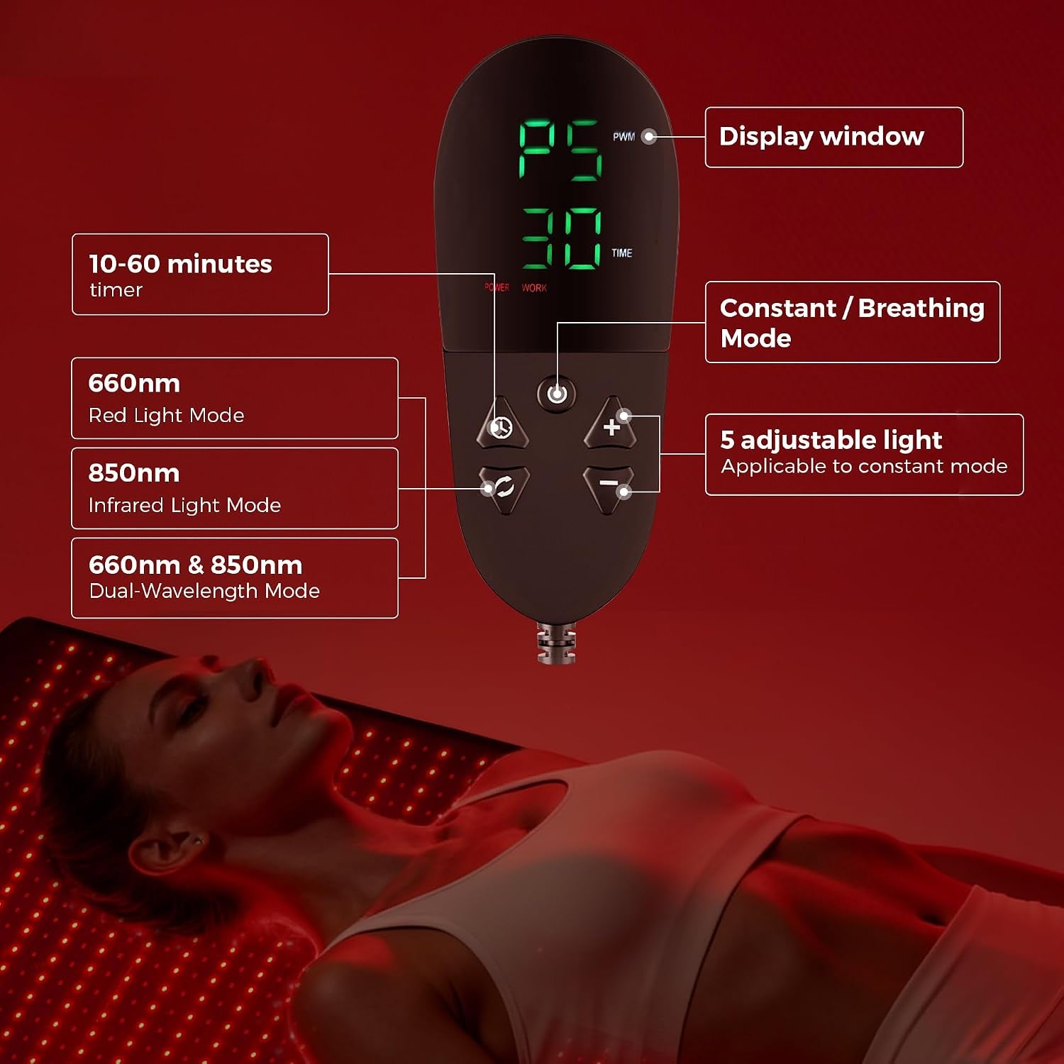 Medical-Grade Red & Infrared Light Therapy Mat Full Body