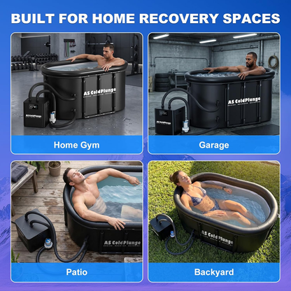 AS ColdPlunge Ice Pod XXL 148-Gallon Recovery System | 1/3 HP Chiller & Filtration Kit