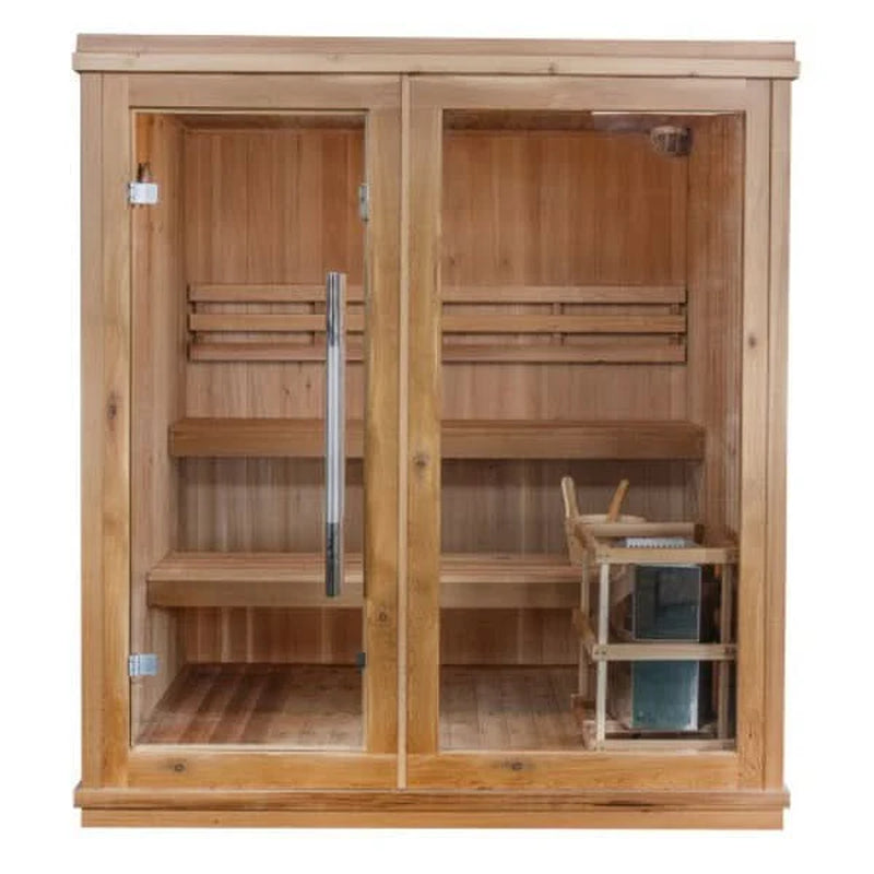 Charleston 4 Person Indoor Traditional Sauna Double Bench