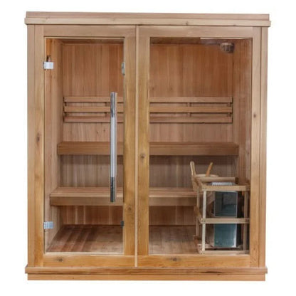Charleston 4 Person Indoor Traditional Sauna Double Bench