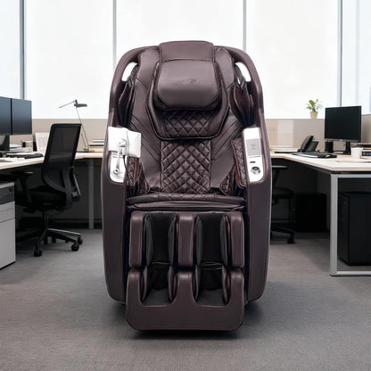 Massage Chair, 4D Full Body Zero Gravity Recliner with SL Track, Yoga Stretch, AI Voice Control, Heat, Foot Roller, Retractable Pedal, 36 Airbags, LCD, Armrest Controls, Rolling Base
