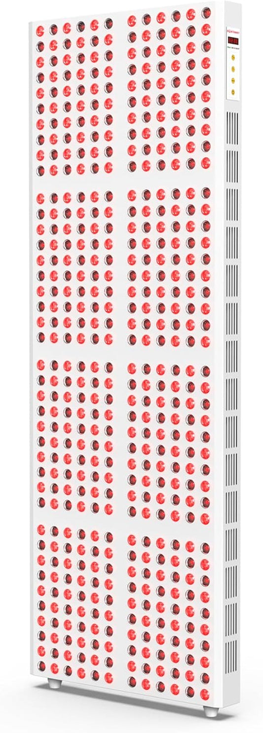 Premium Full Body Red Light Therapy Panel – 480 Clinical Grade Dual-Chip LEDs | 660nm & 850nm Red & Near Infrared Light | 800W High-Power Output | Built-In Timer | Stand Sold Separately