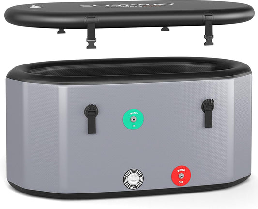 XL 129 Gal Oval Ice Bath Tub with Cover