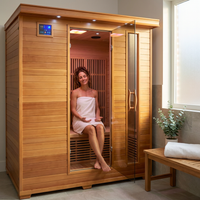 6-Person Cedar Infrared Sauna with 10 Carbon Heaters — Lifestyle