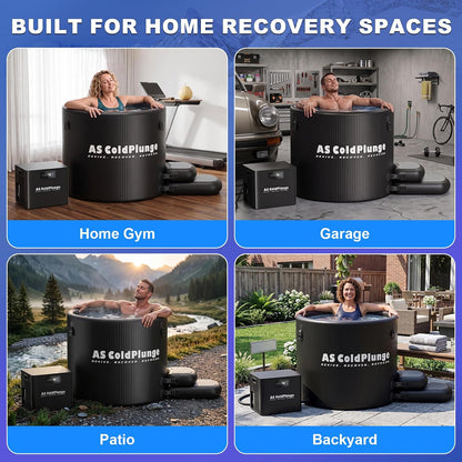 1/3 HP Ice Bath Chiller & 120 Gal Cold Plunge Tub Kit