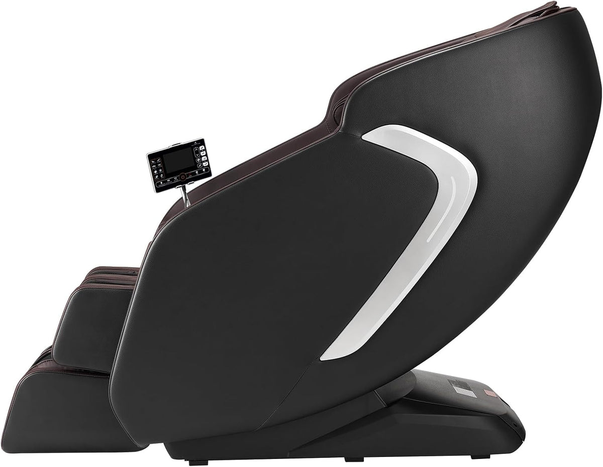 Massage Chair, 4D Full Body Zero Gravity Recliner with SL Track, Yoga Stretch, AI Voice Control, Heat, Foot Roller, Retractable Pedal, 36 Airbags, LCD, Armrest Controls, Rolling Base