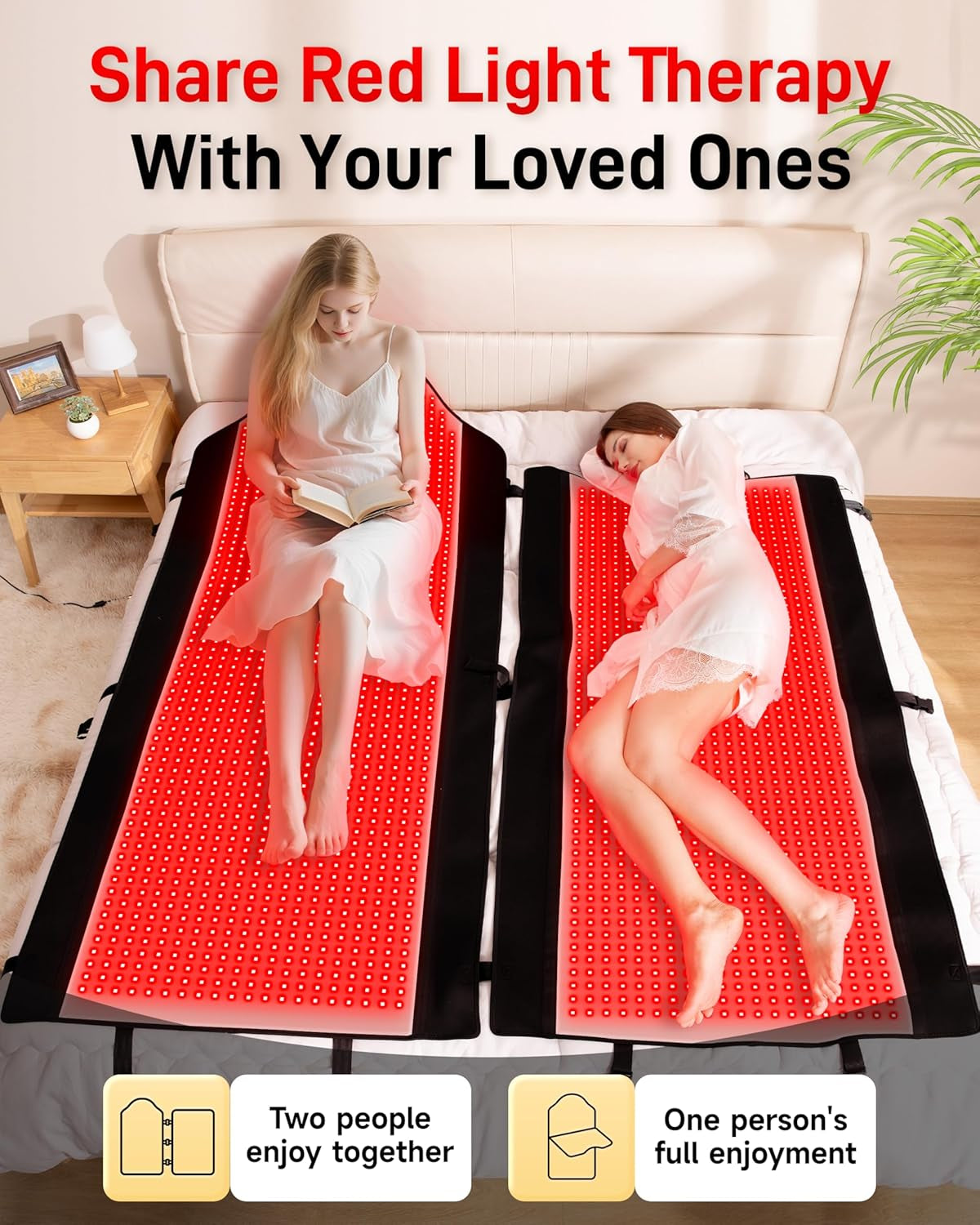 2026 Upgraded Triple-Mode Red Light Therapy Mat for Full Body Pain Relief, FSA&HSA Eligible 72.0" X 33.4" Medical-Grade TPU Infrared Red Light Bed with 2600 Dual-Wave Leds (Black)