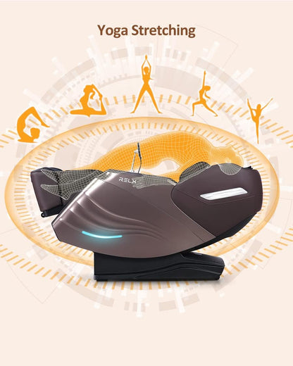 Massage Chair Full Body with Body Scan, Zero Gravity, Sl-Track, Brown