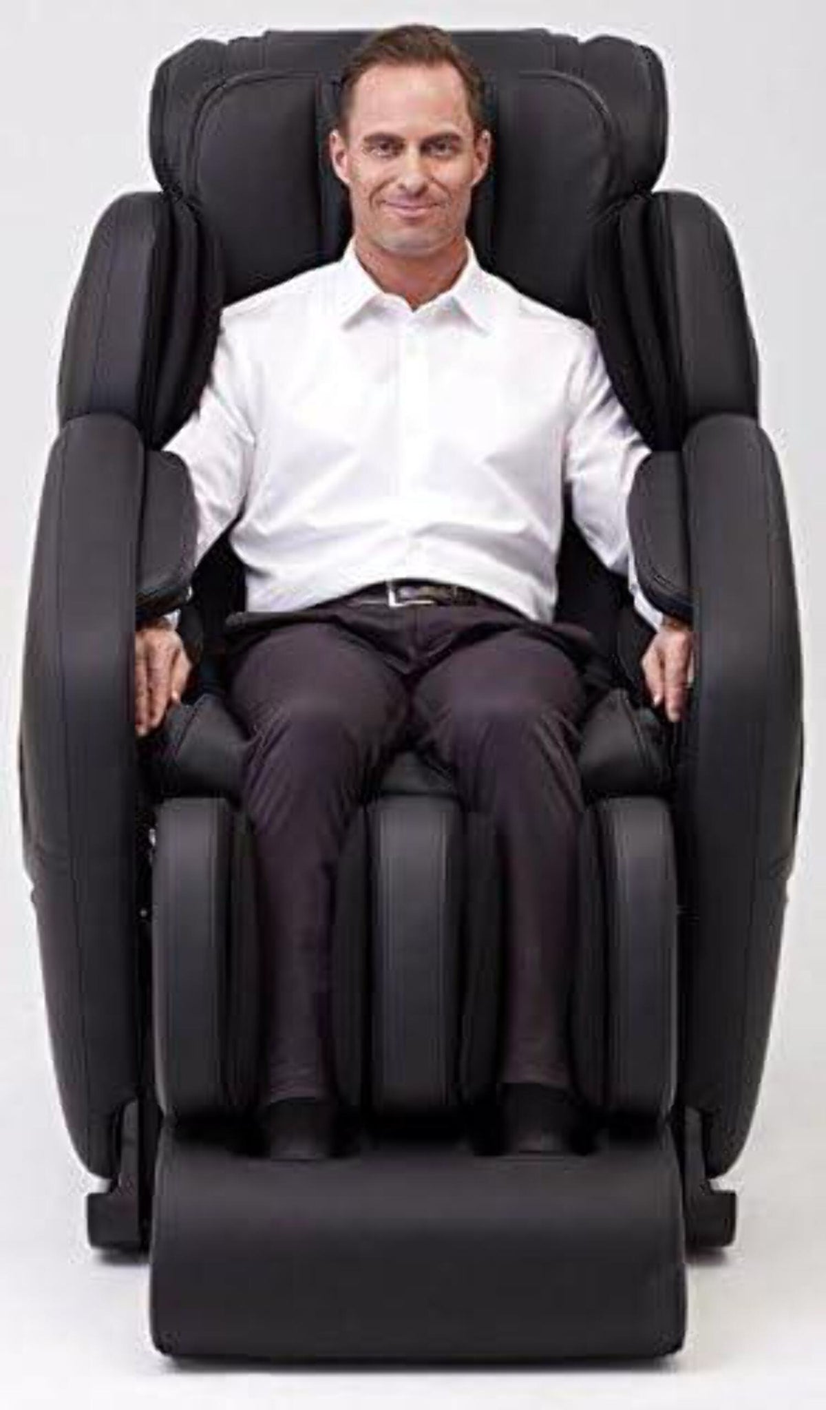 Jin L Track Deluxe Zero Gravity Full Body Massage Chair with Lumbar, Forearm & Calf Heat Therapy and Shiatsu Calf Massage