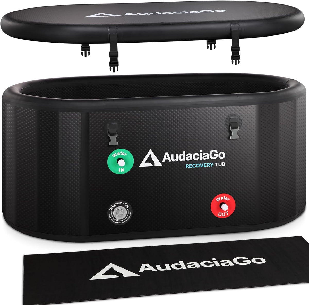AudaciaGo XXL 216-Gallon Cold Plunge Tub | Premium Chiller-Ready Ice Bath with Insulated Lid