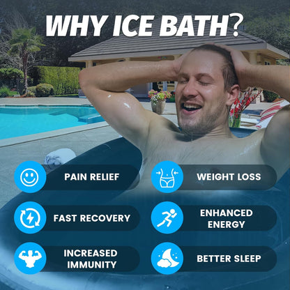 AudaciaGo XXL 216-Gallon Cold Plunge Tub | Premium Chiller-Ready Ice Bath with Insulated Lid