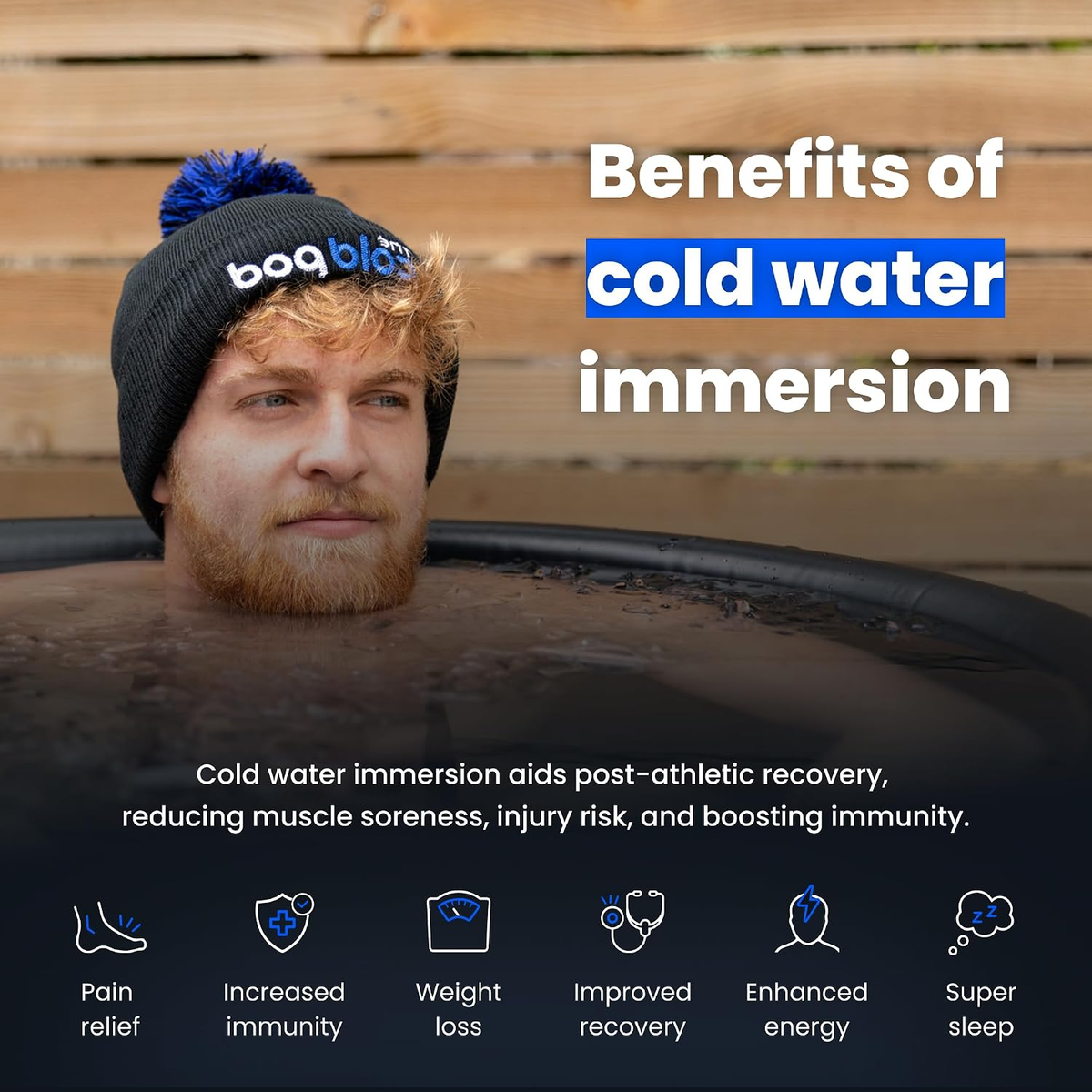 The Cold Pod XL 116-Gallon Cold Plunge Tub Bundle | UV-Reflective Insulated Cover | Chiller Ready