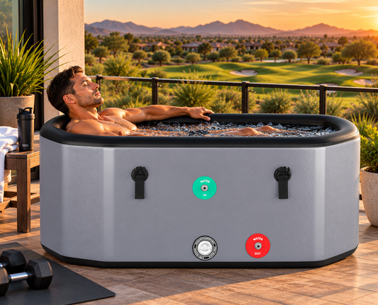 COSTWAY XL 129-Gallon Oval Cold Plunge Tub | 7-Layer Insulated | Chiller Ready