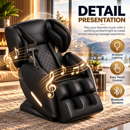 HSUNNS Zero Gravity Full-Body Massage Chair with Heat & Bluetooth Audio