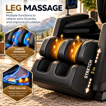 HSUNNS Zero Gravity Full-Body Massage Chair with Heat & Bluetooth Audio