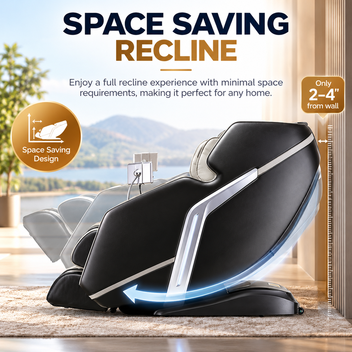 Lifesmart R8658L 4D Deluxe Massage Chair | Dual-Core 4D | Zero Gravity | SL-Track | Bluetooth Audio