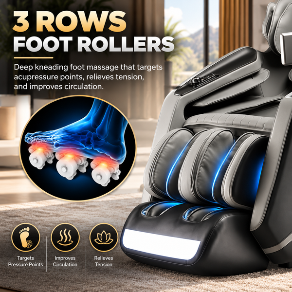 Lifesmart R8658L 4D Deluxe Massage Chair | Dual-Core 4D | Zero Gravity | SL-Track | Bluetooth Audio