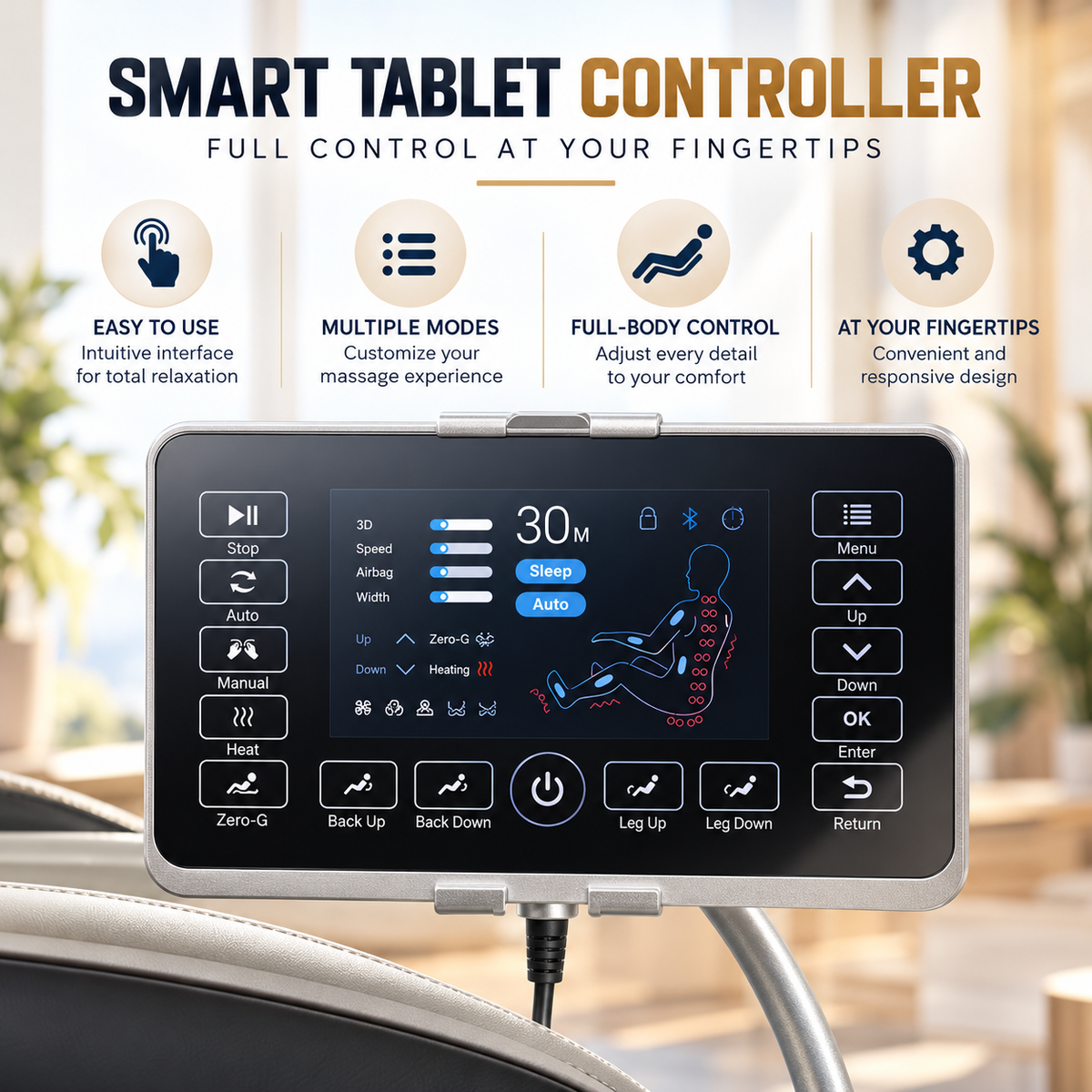Lifesmart R8658L 4D Deluxe Massage Chair | Dual-Core 4D | Zero Gravity | SL-Track | Bluetooth Audio