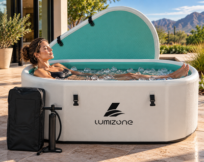 Lumizone 132-Gallon Inflatable Cold Plunge Tub | Chiller Ready | Portable Ice Bath