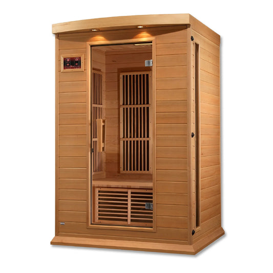 Maxxus 2-Person Low EMF FAR Infrared Sauna | Canadian Hemlock | 110V Plug-and-Play Home Sauna