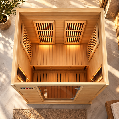 Maxxus 2-Person Low EMF FAR Infrared Sauna | Canadian Hemlock | 110V Plug-and-Play Home Sauna