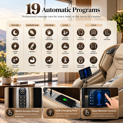 Osaki 4D Achilles Luxury Massage Chair | 360° Rotating Footrest | SL-Track | Zero Gravity | Black