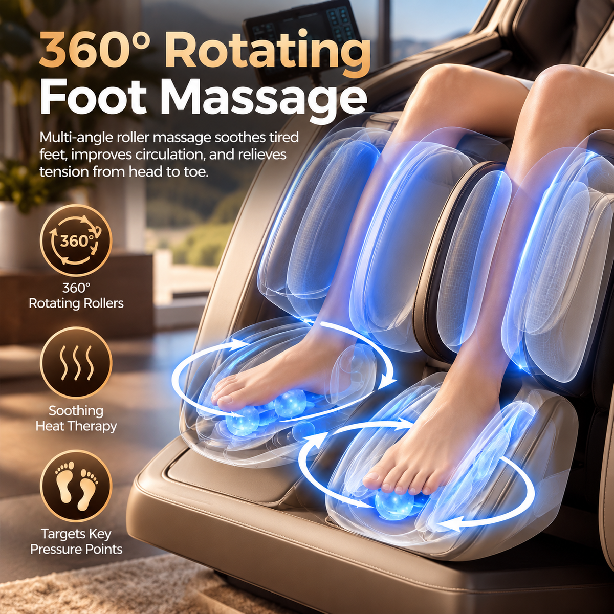 Osaki 4D Achilles Luxury Massage Chair | 360° Rotating Footrest | SL-Track | Zero Gravity | Black