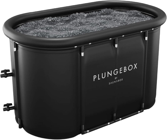 SaunaBox PlungeBox PRO XL 132-Gallon Cold Plunge Tub | Premium Insulated Ice Bath for Home Recovery