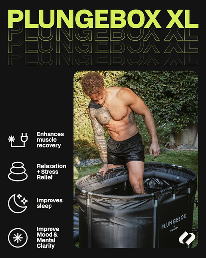 SaunaBox PlungeBox PRO XL 132-Gallon Cold Plunge Tub | Premium Insulated Ice Bath for Home Recovery