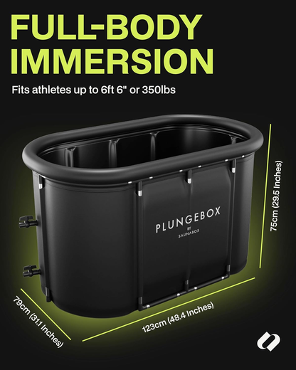 SaunaBox PlungeBox PRO XL 132-Gallon Cold Plunge Tub | Premium Insulated Ice Bath for Home Recovery