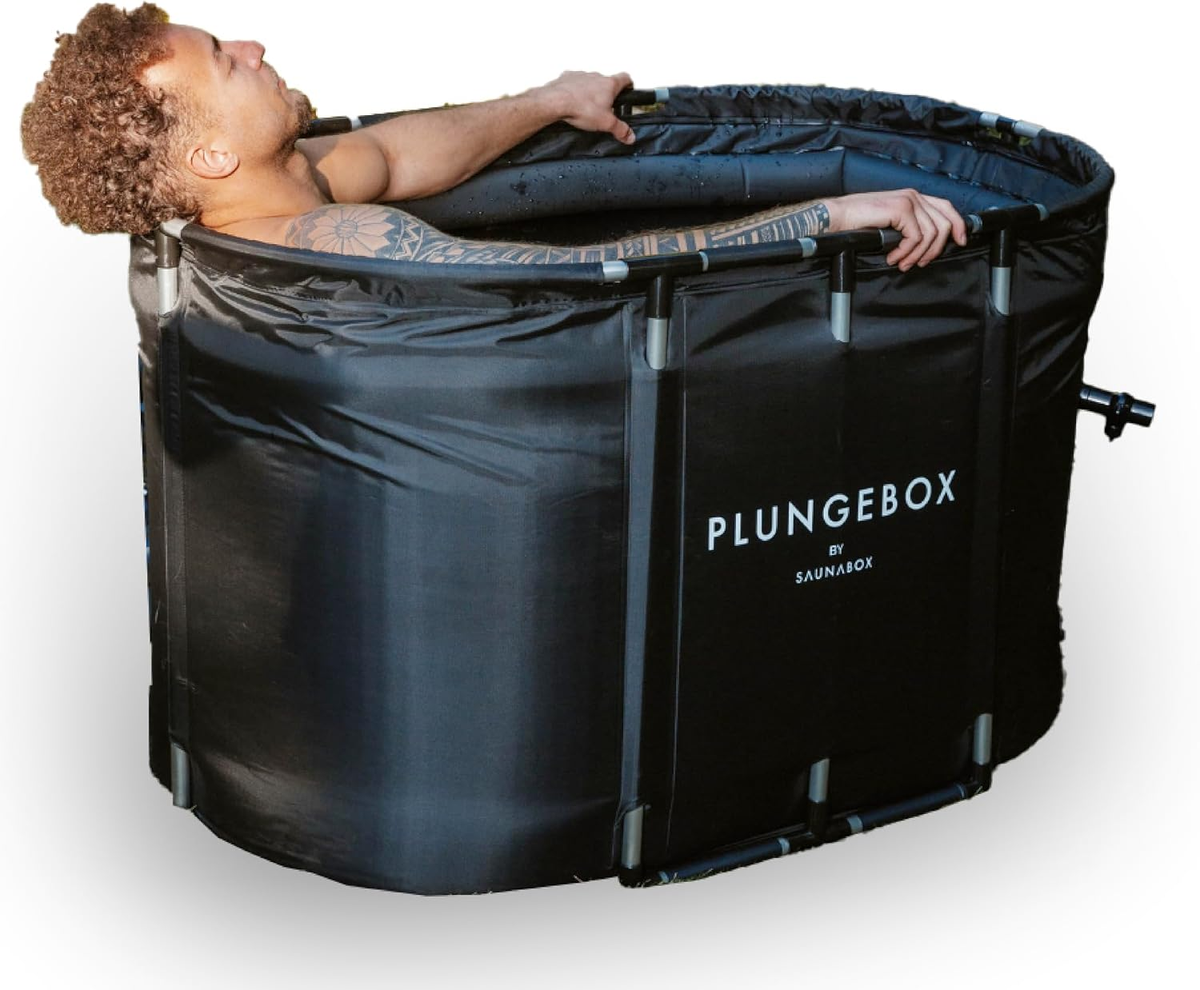 SaunaBox PlungeBox PRO XL 132-Gallon Cold Plunge Tub | Premium Insulated Ice Bath for Home Recovery