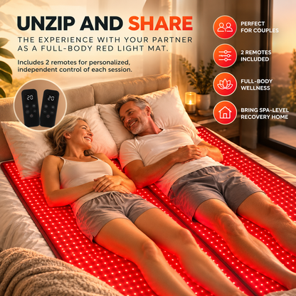 QuasarMD Elite Full Body Red & Near Infrared Light Therapy Mat – Medical-Grade Crystal TPU | 2,052 Premium 5050 LEDs | 660nm & 850nm