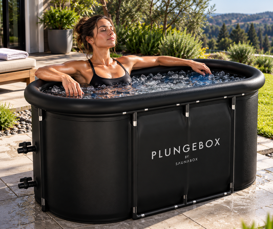 SaunaBox PlungeBox PRO XL 132-Gallon Cold Plunge Tub | Premium Insulated Ice Bath for Home Recovery