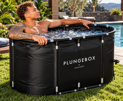 SaunaBox PlungeBox PRO XL 132-Gallon Cold Plunge Tub | Premium Insulated Ice Bath for Home Recovery