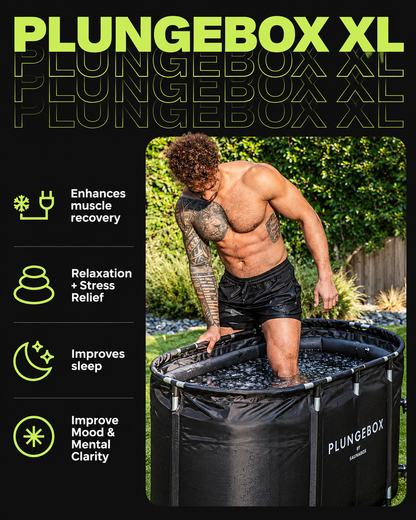 SaunaBox PlungeBox PRO XL 132-Gallon Cold Plunge Tub | Premium Insulated Ice Bath for Home Recovery