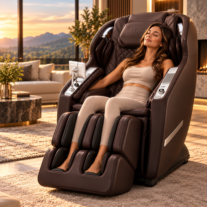 VEVOR BH-8315 Luxury 4D Zero Gravity Massage Chair | SL-Track | AI Voice Control | Body Scan | Heat