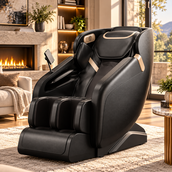 UPGO 4D Zero Gravity Massage Chair | S+L Track | Smart App & AI Voice Control | Black