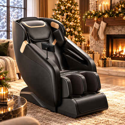 UPGO 4D Zero Gravity Massage Chair | S+L Track | Smart App & AI Voice Control | Black