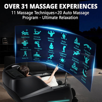 4D Massage Chair Full Body Zero Gravity Oversize Recliner with Body Scan