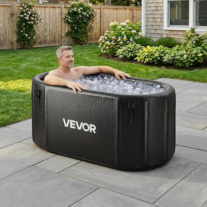 Cold Plunge Tub, 216 Gallon, Inflatable Ice Bath Tub Compatible with Water Chillers, Portable Cold Water Bathtub with Insulated Lid, for Athletes Recovery, 59.1" X 31.5" X 29.9" (No Chiller)