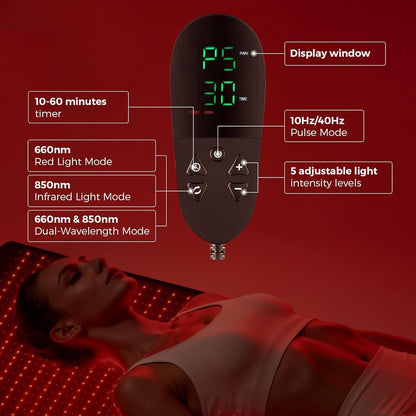 Quasarmd Medical-Grade Full Body Red Light Therapy Mat for Pain Relief