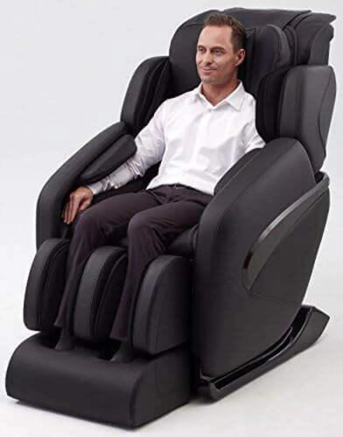 Jin L Track Deluxe Zero Gravity Full Body Massage Chair with Lumbar, Forearm & Calf Heat Therapy and Shiatsu Calf Massage