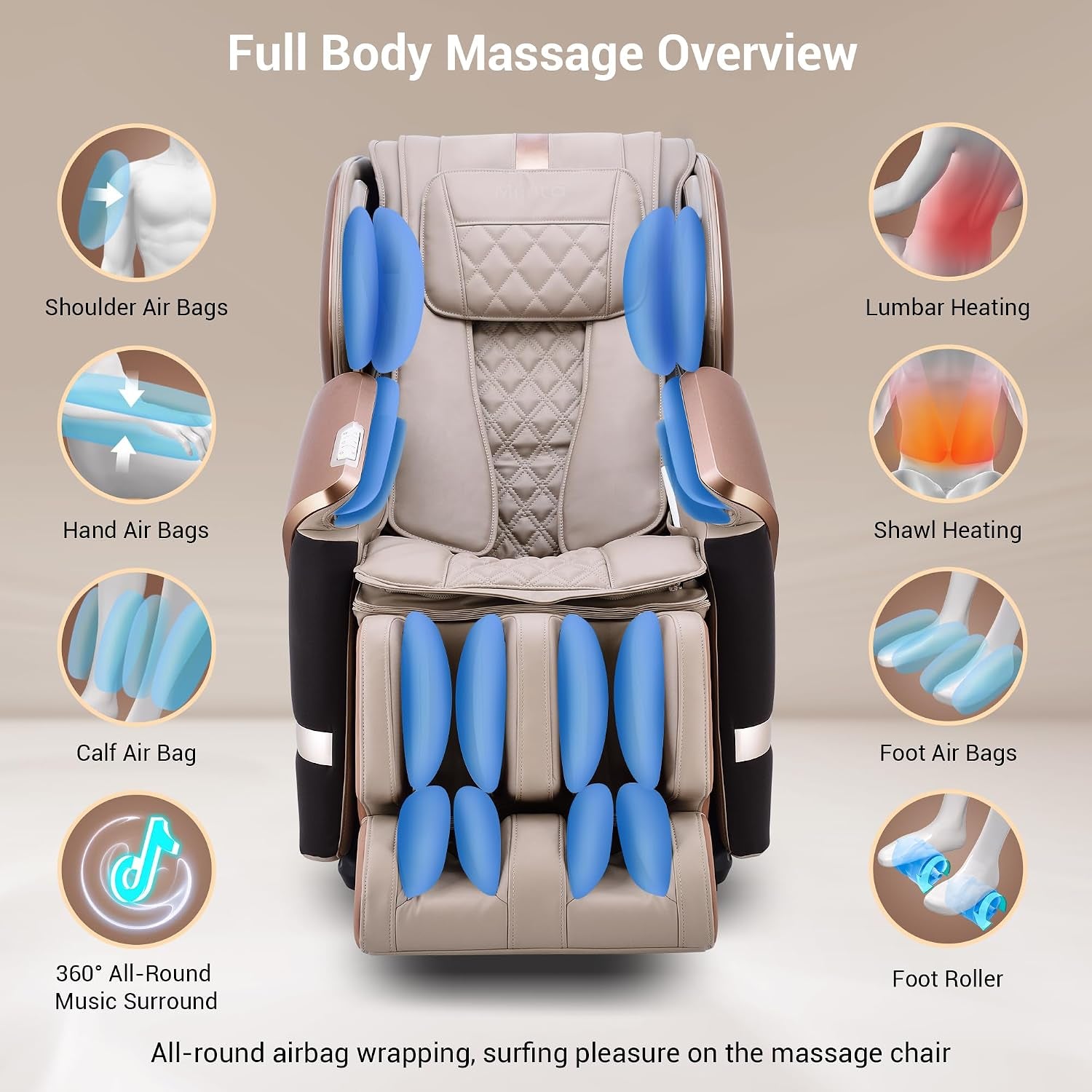 4D Massage Chair 4D+2D Dual Mechanism Zero Gravity Recliner