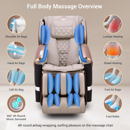 4D Massage Chair 4D+2D Dual Mechanism Zero Gravity Recliner
