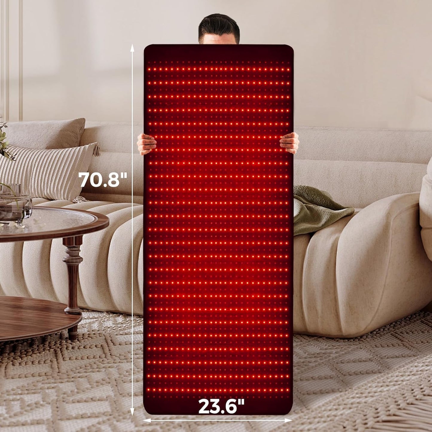 Quasarmd Medical-Grade Full Body Red Light Therapy Mat for Pain Relief