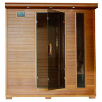 Infrared Sauna Built for Family Wellness, Canadian Red Cedar, 10 Carbon Heaters, Ultra-Low EMF Technology